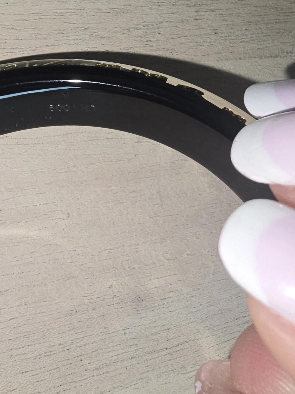 Louis Vuitton LV Bracelet Inclusion TPM Bangle Resin Black LK1009  Authentic FUL - Picture 5 of 12